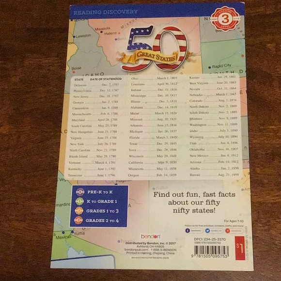 🎁5 for $10 Sale🎁50 Great States Fast Fact Book and Earthquakes - Picture 4 of 15